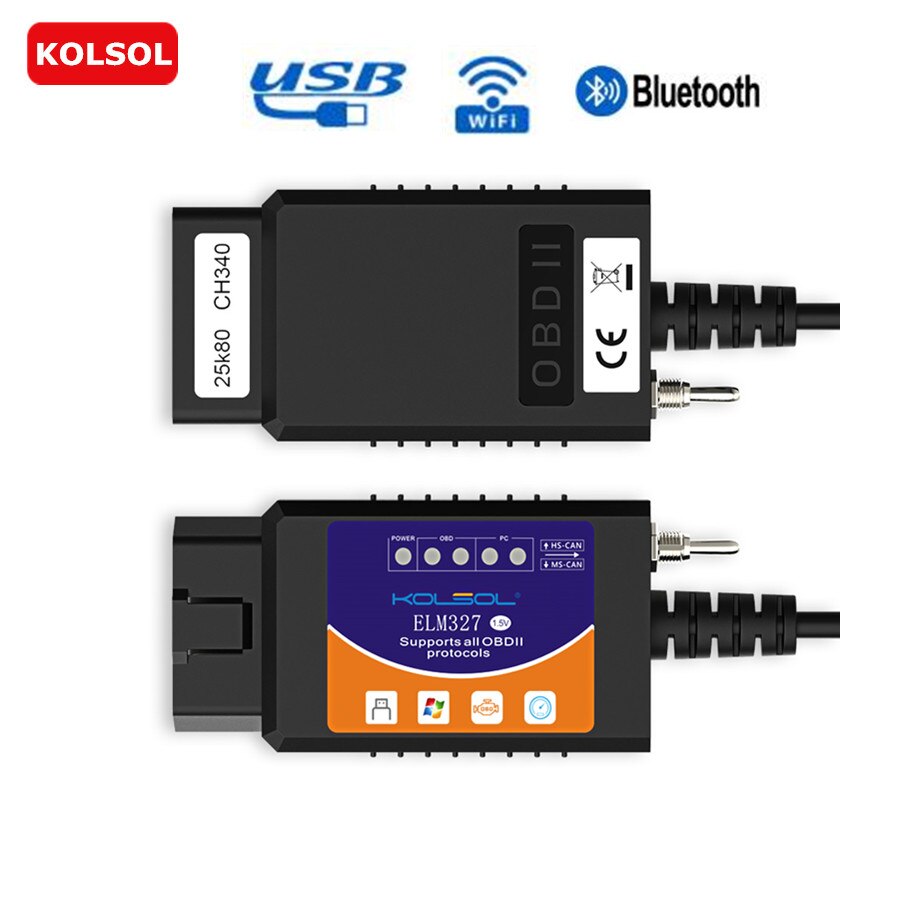 KOLSOL ELM327 WIFI/USB/ ȣȯ V1.5 ELM327..